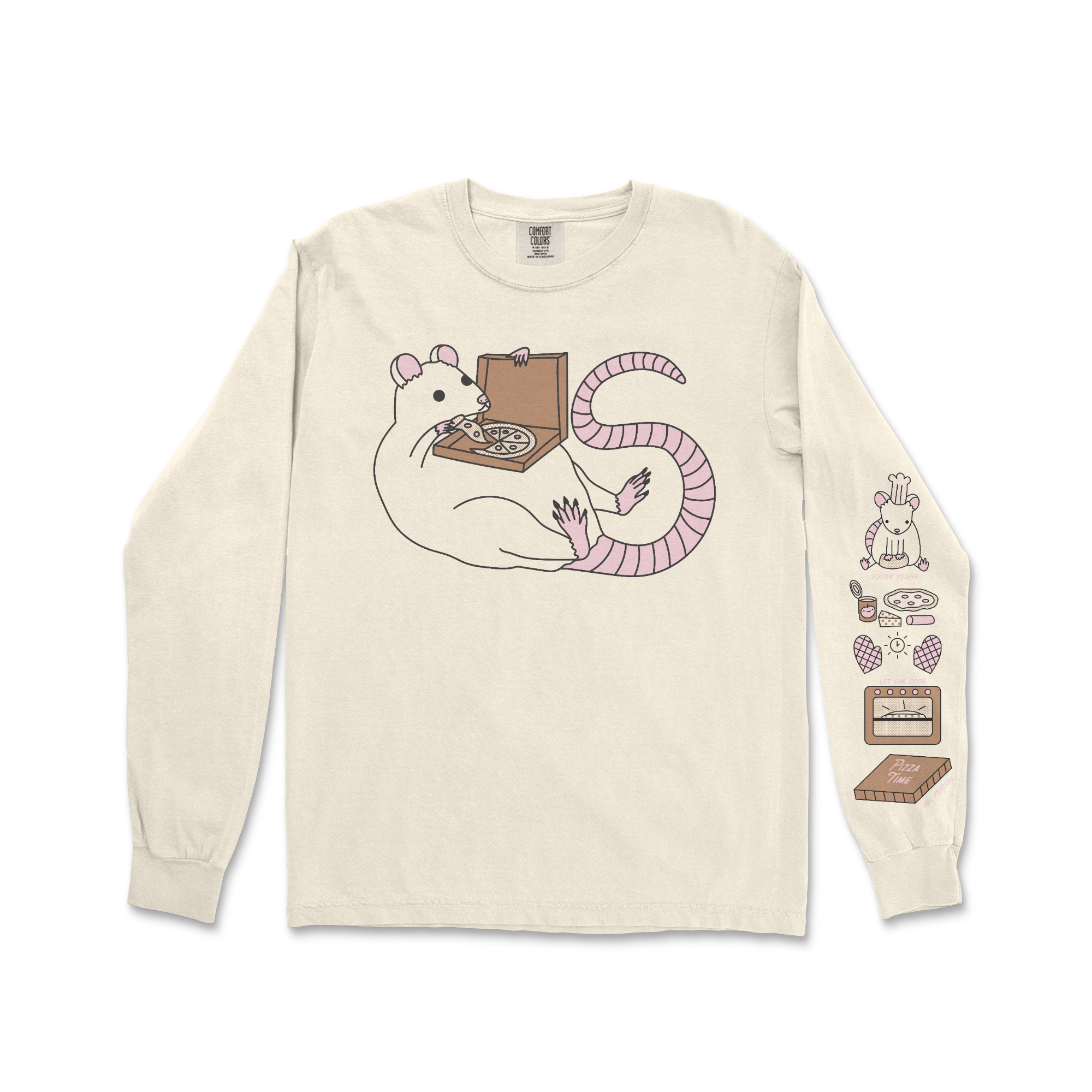 Pizza Rat Long Sleeve T-Shirt