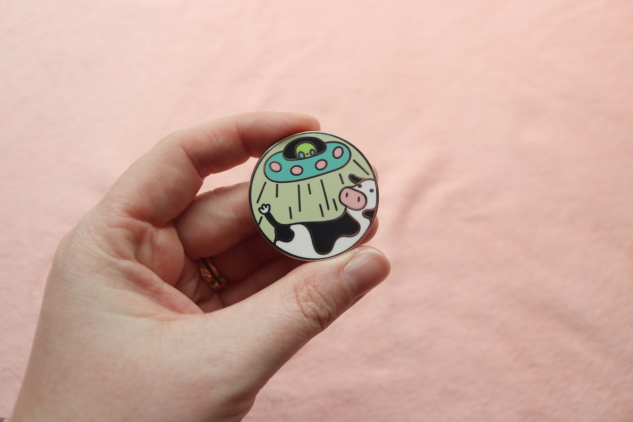 Alien Abduction Enamel Pin