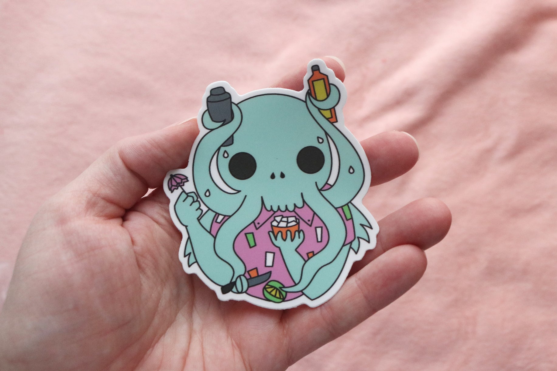 Cthulhu Bartender Sticker