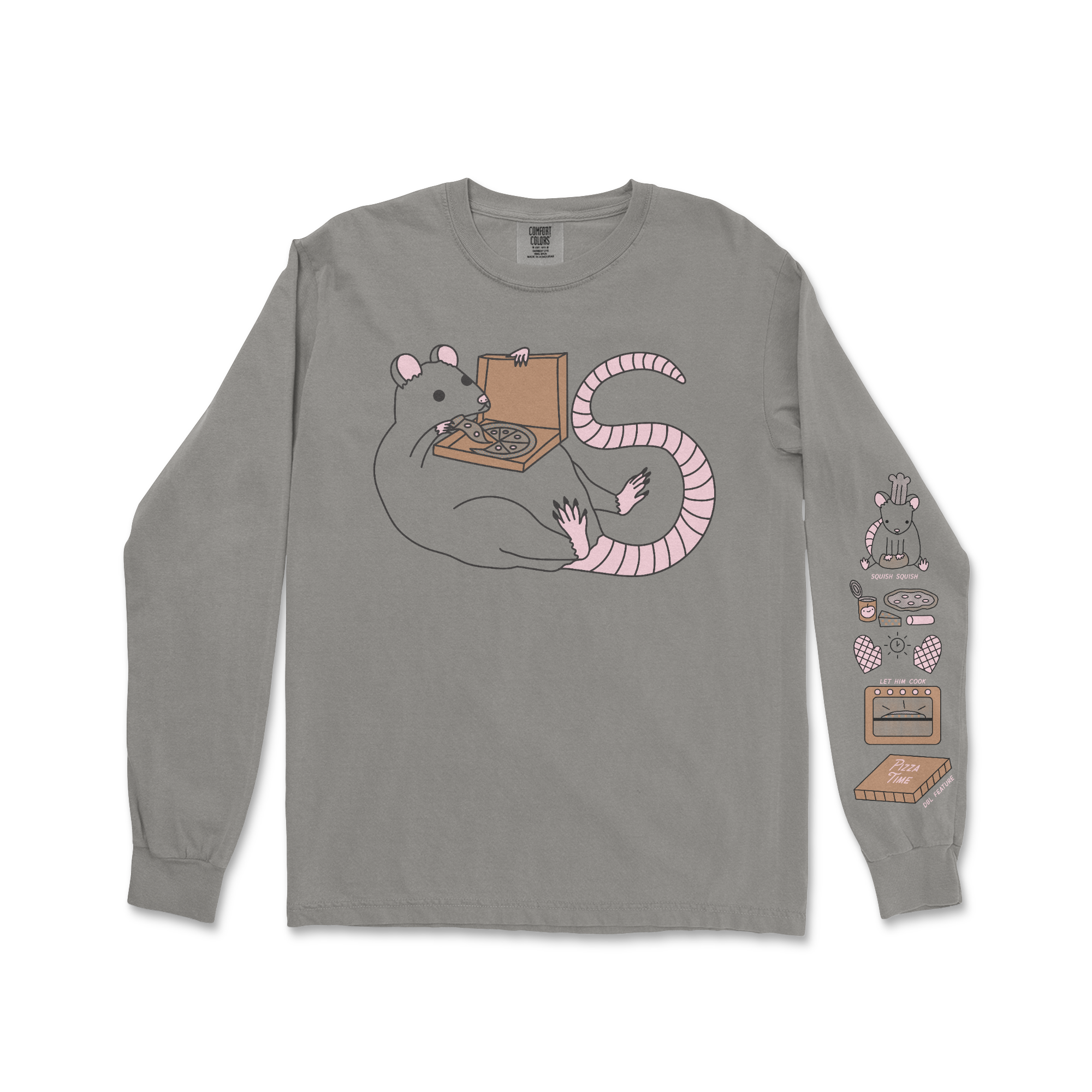 Pizza Rat Long Sleeve T-Shirt