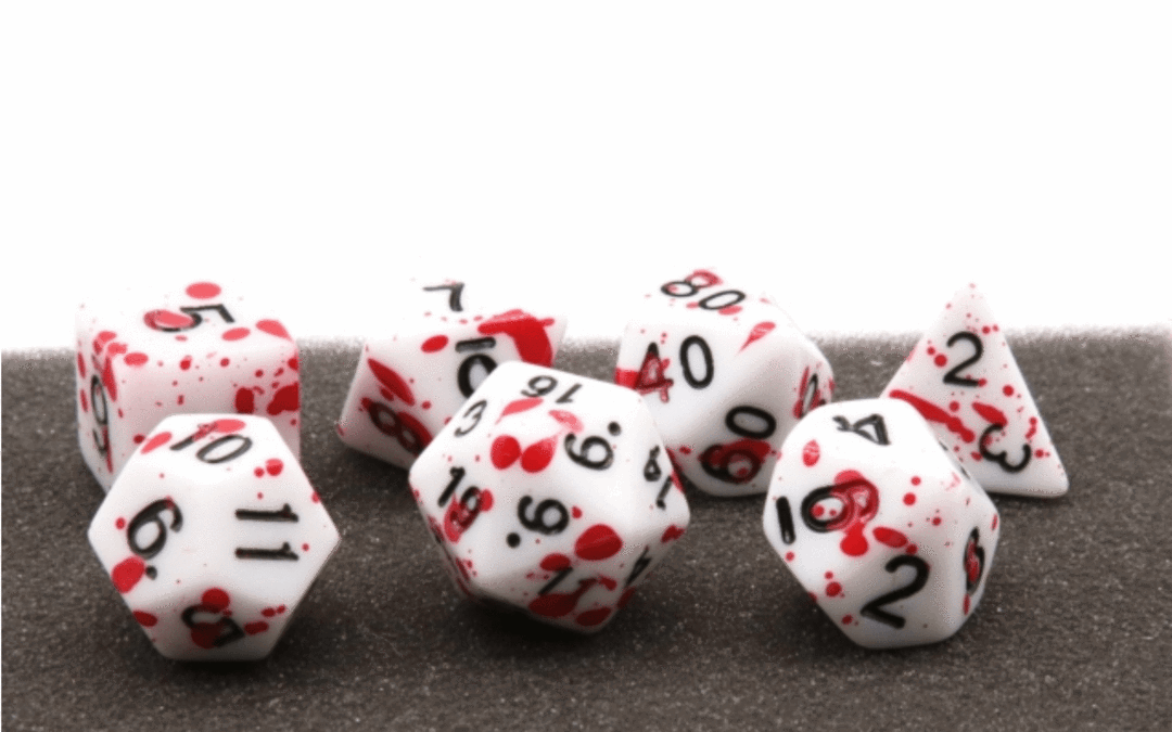 Blood Splatter RPG Dice Set