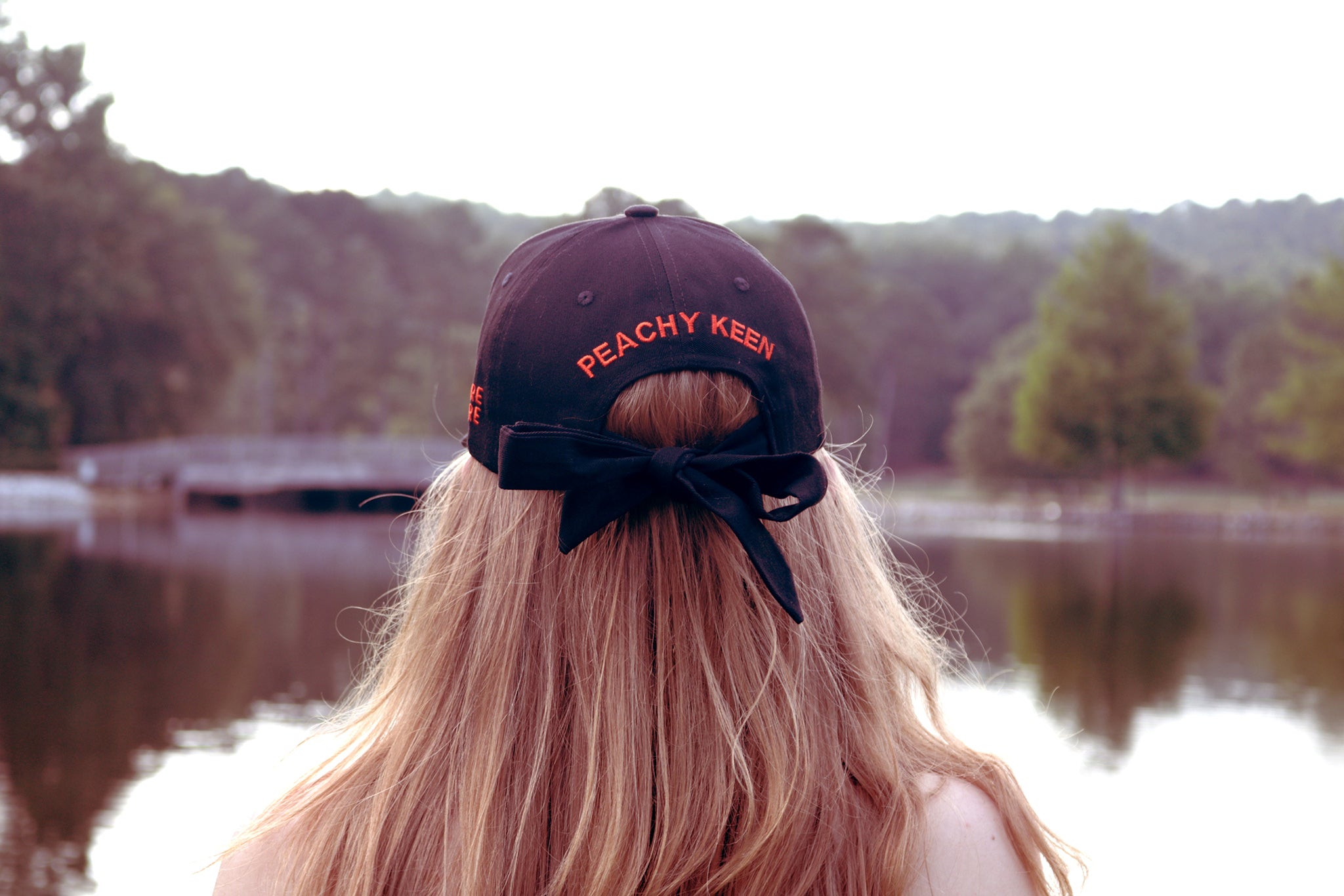Peachy Keen Bow Tie Baseball Cap