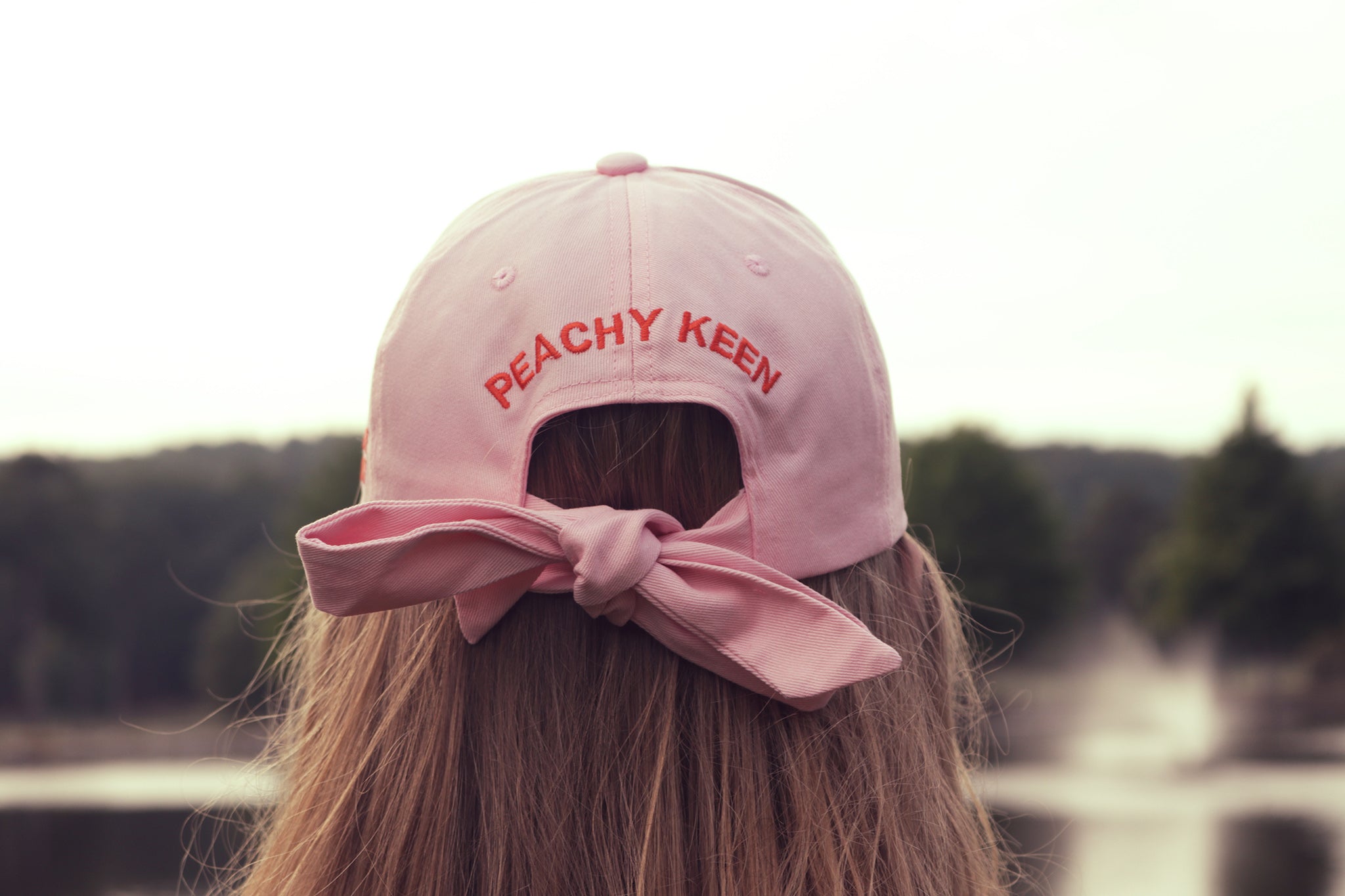 Peachy Keen Bow Tie Baseball Cap