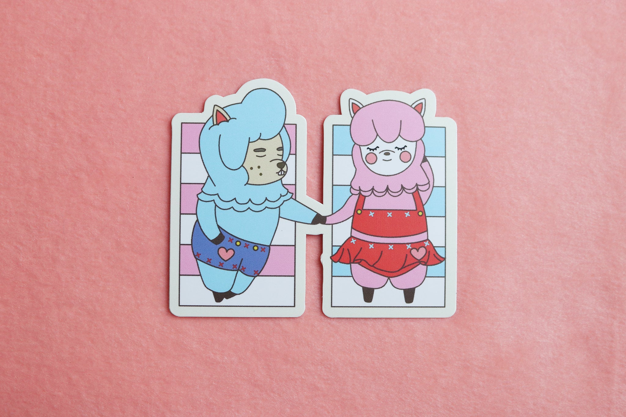 Animal Crossing Cyrus and Reese Sun Bathing Sticker