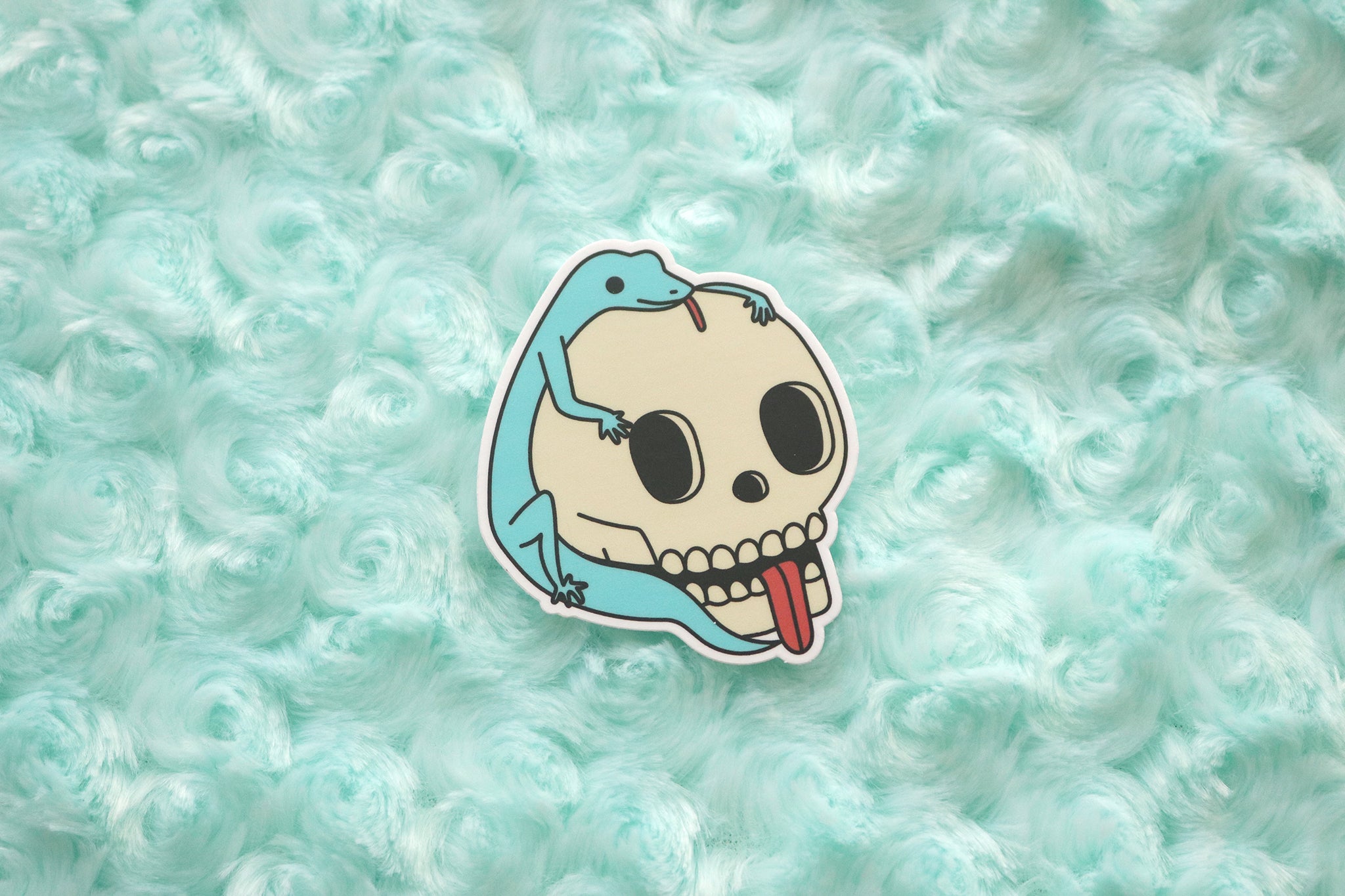 Skull and Lizard Sticker