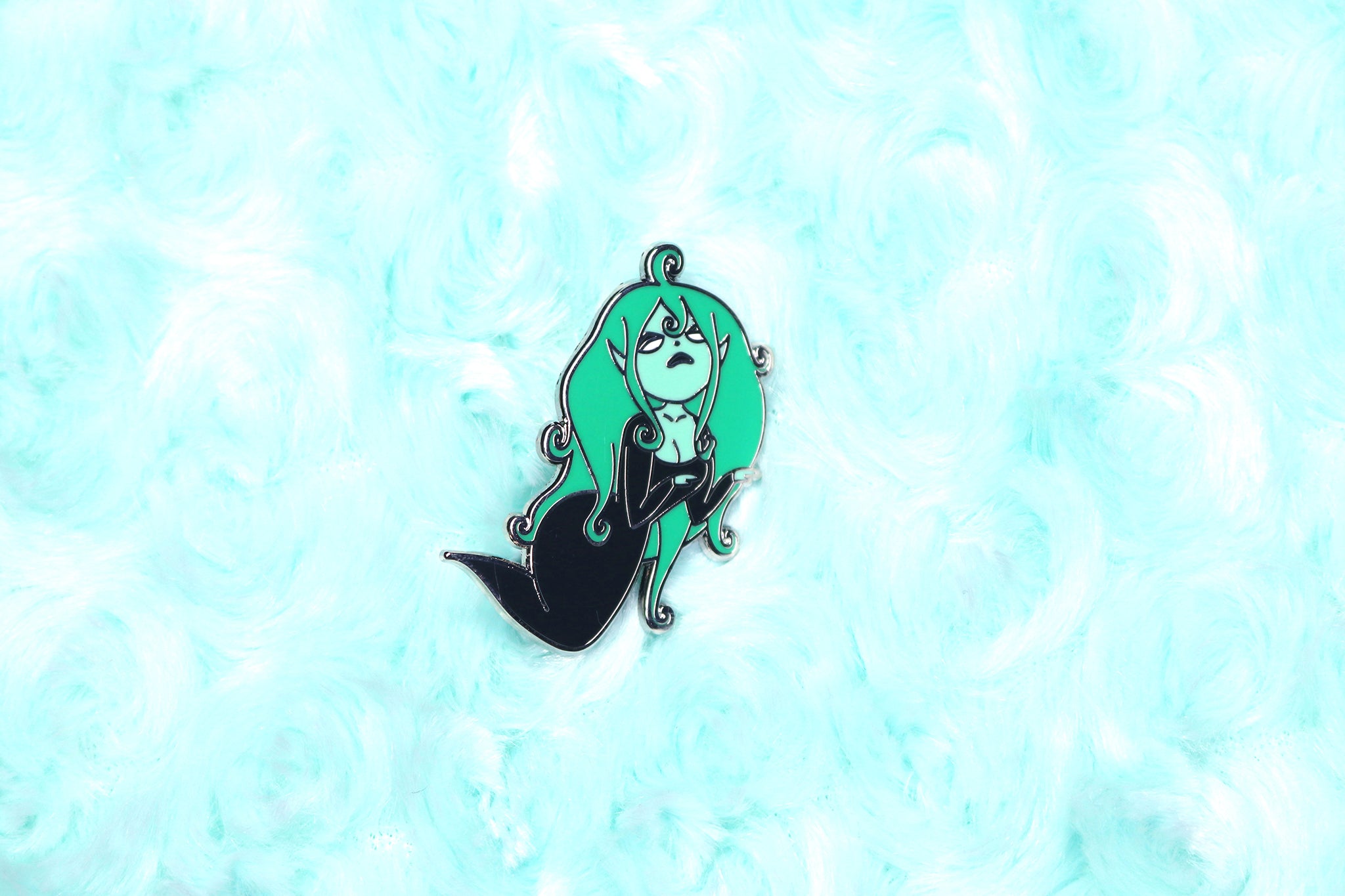 Green Banshee Girl Pin