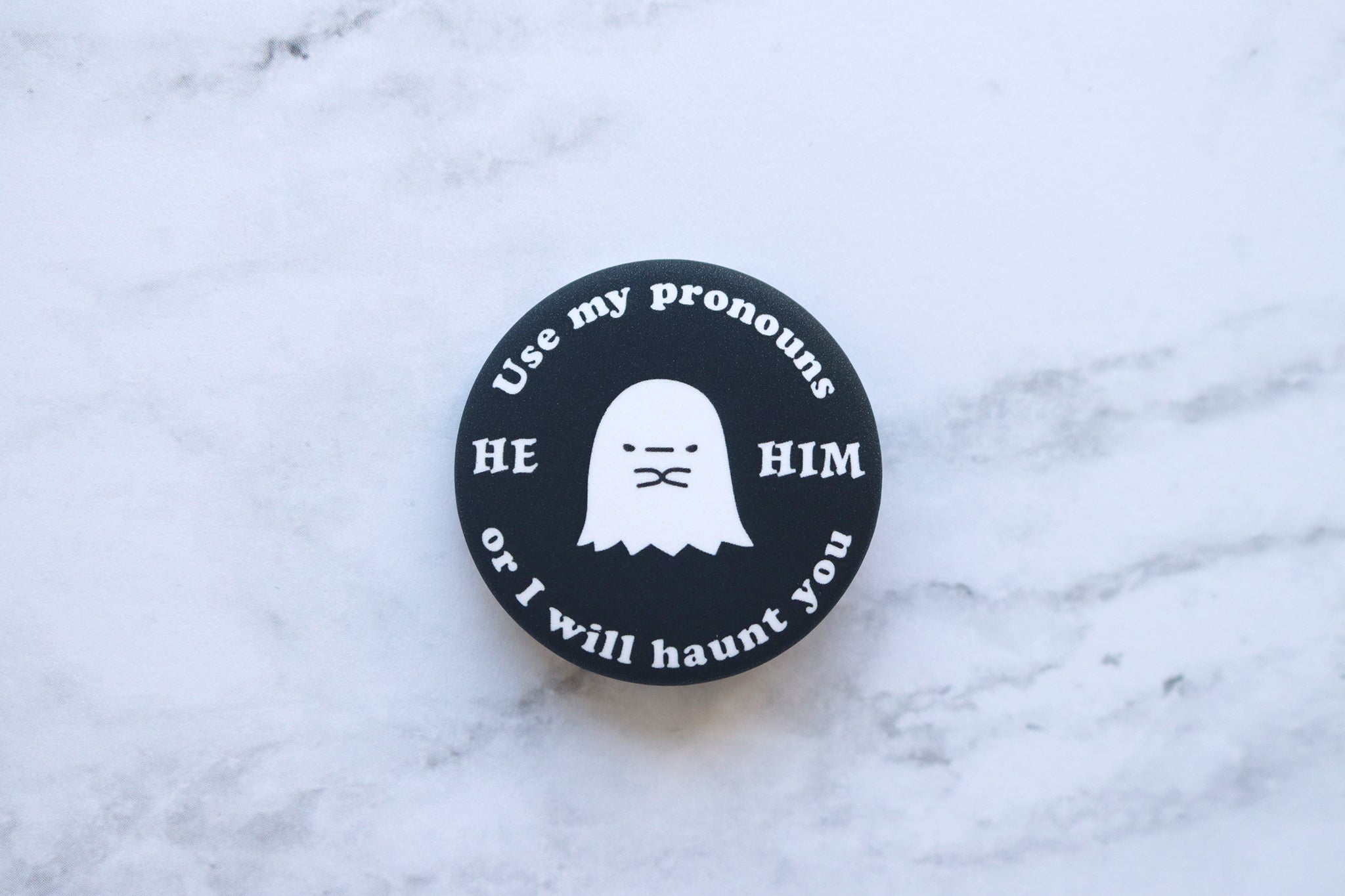 Spooky Ghost Gender Spectrum Pronoun Buttons