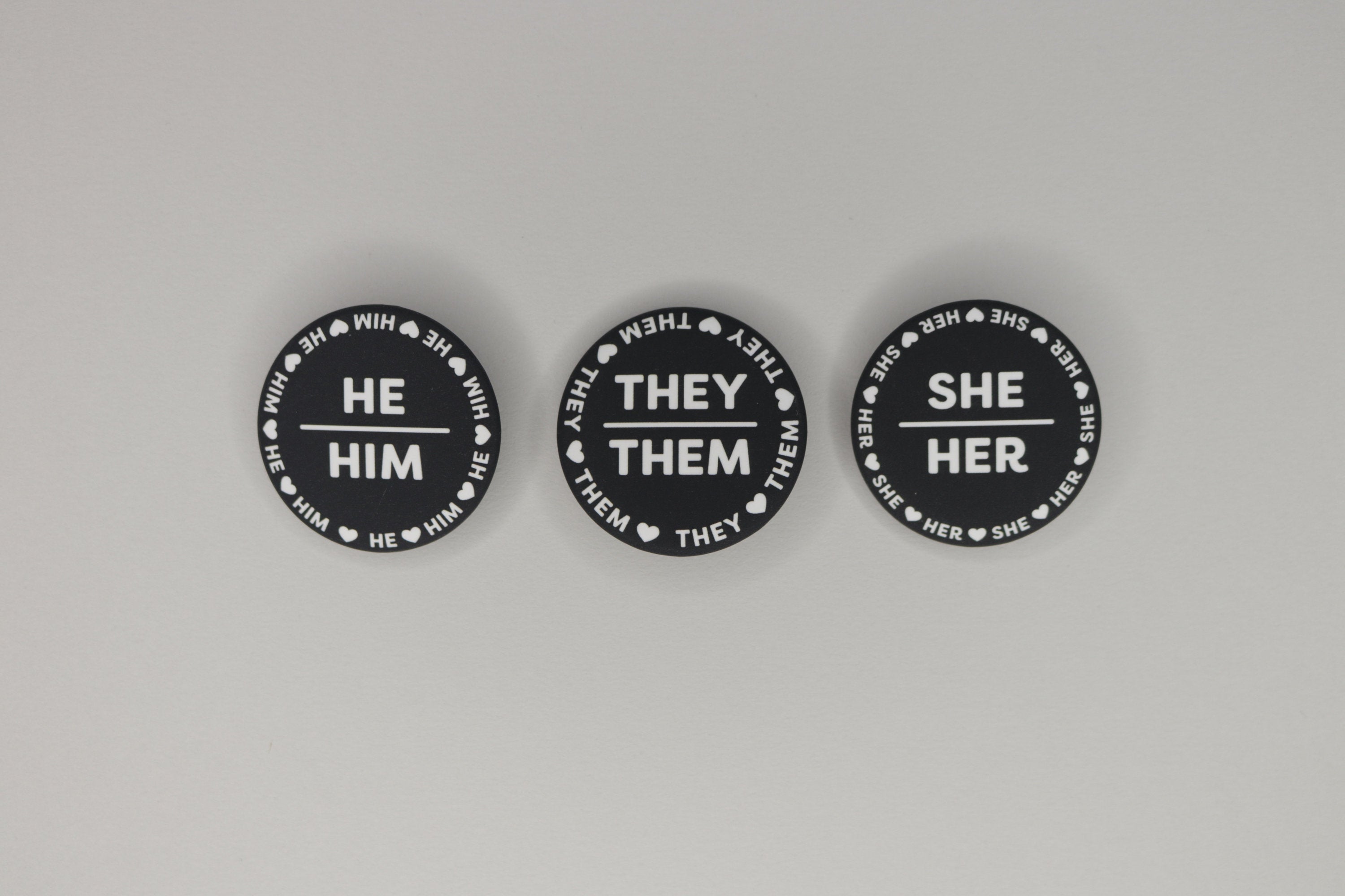 Kawaii Gender Spectrum Pronoun Buttons