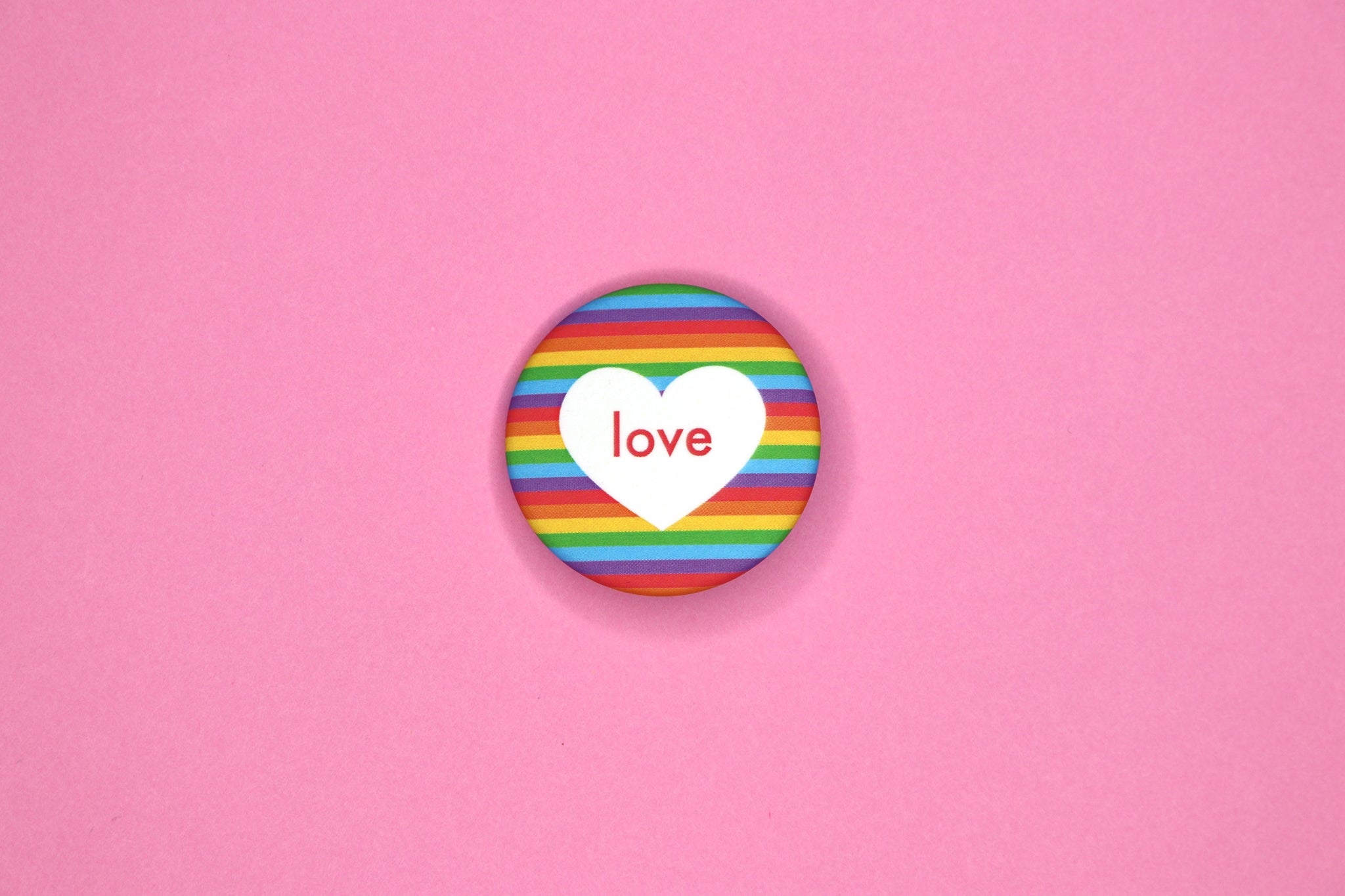 Rainbow Love Button by Dbl Feature