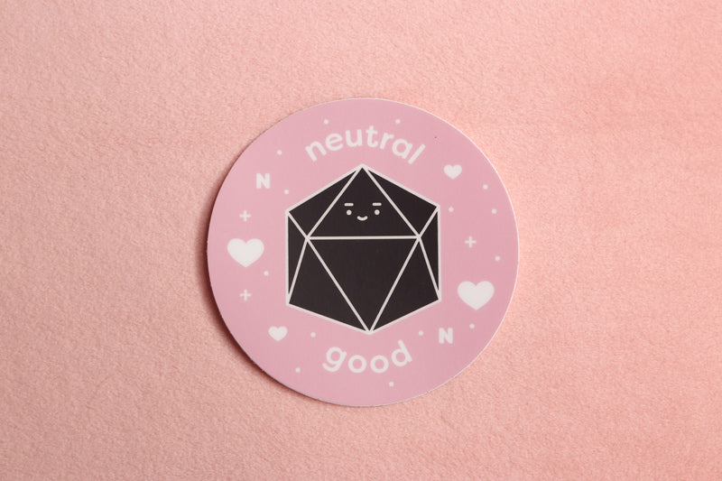 Pink and Black Neutral Good Sticker