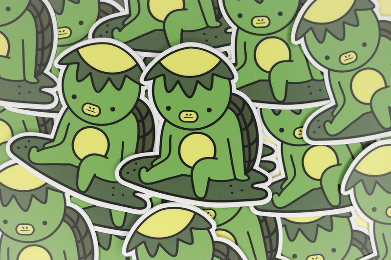 pile of green kappa stickers