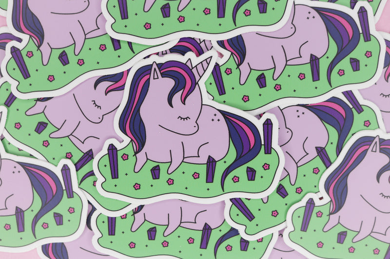 Pile of Purple Unicorn Stickers Inspired by Twilight Sparkle from My Little Pony