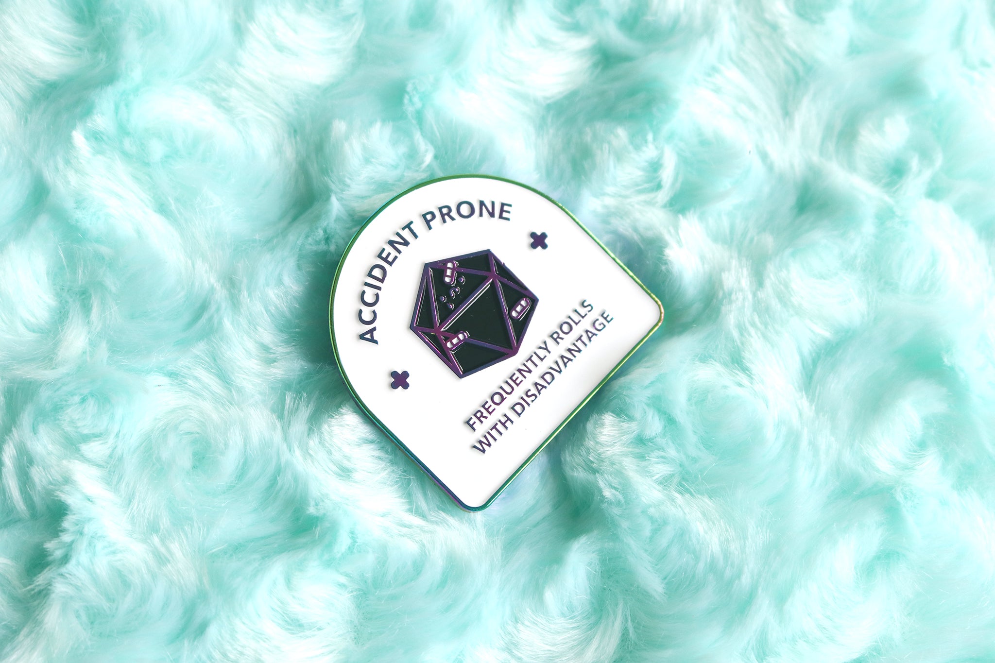 Accident Prone D20 Hard Enamel Pin
