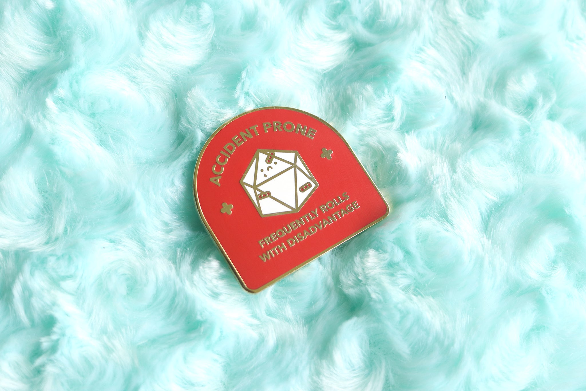 Accident Prone D20 Hard Enamel Pin
