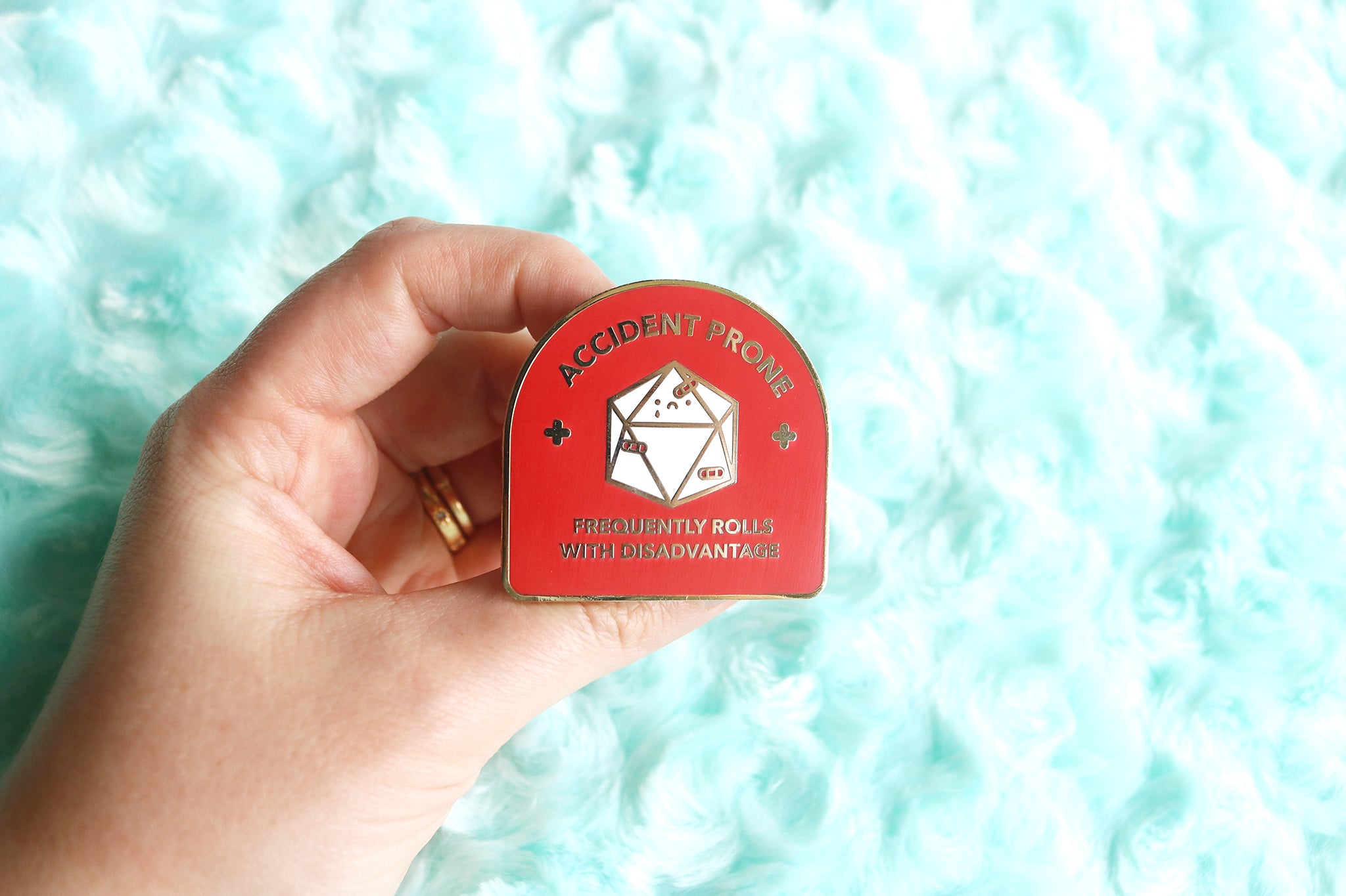 Accident Prone D20 Hard Enamel Pin