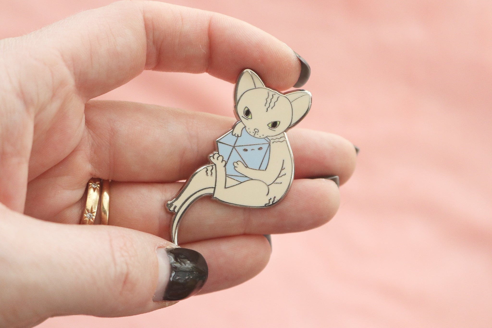Sphynx D20 Dice Buddy Enamel Pin