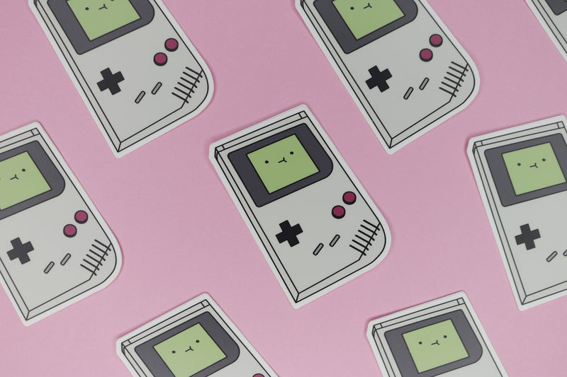 Rows of Grey Game Boy Stickers