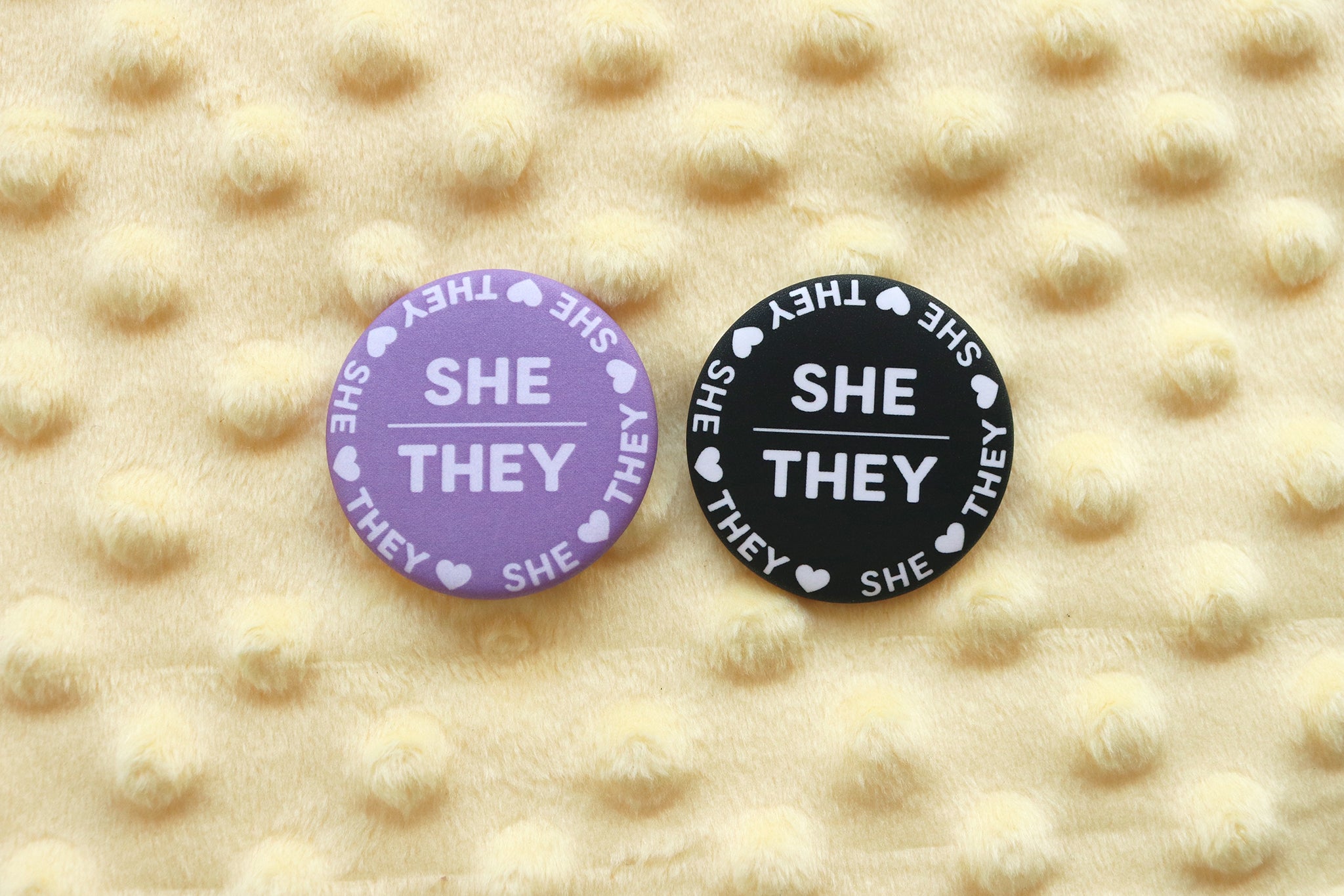 Kawaii Gender Spectrum Pronoun Buttons