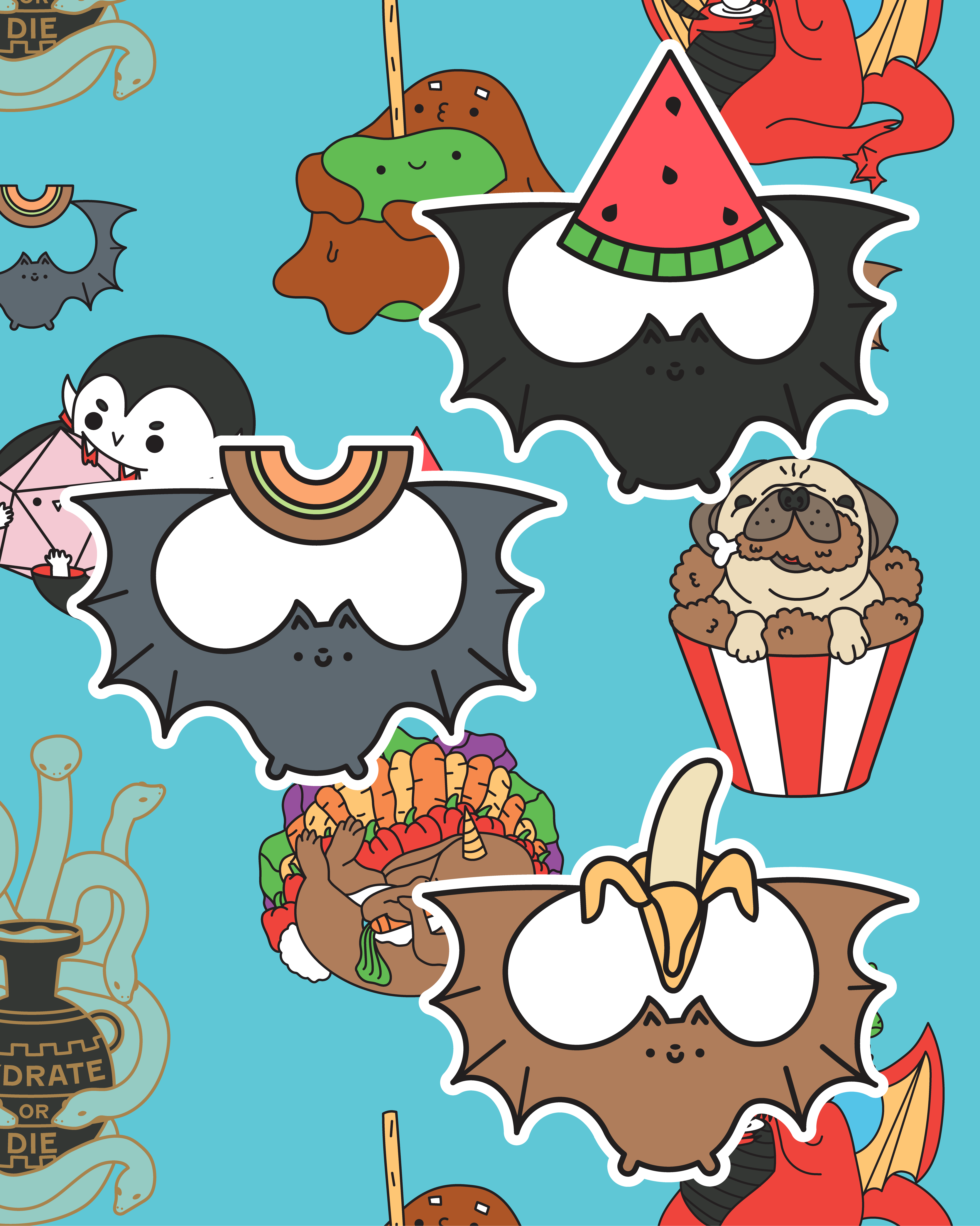 Monster Manual Munchies Kickstarter Stickers