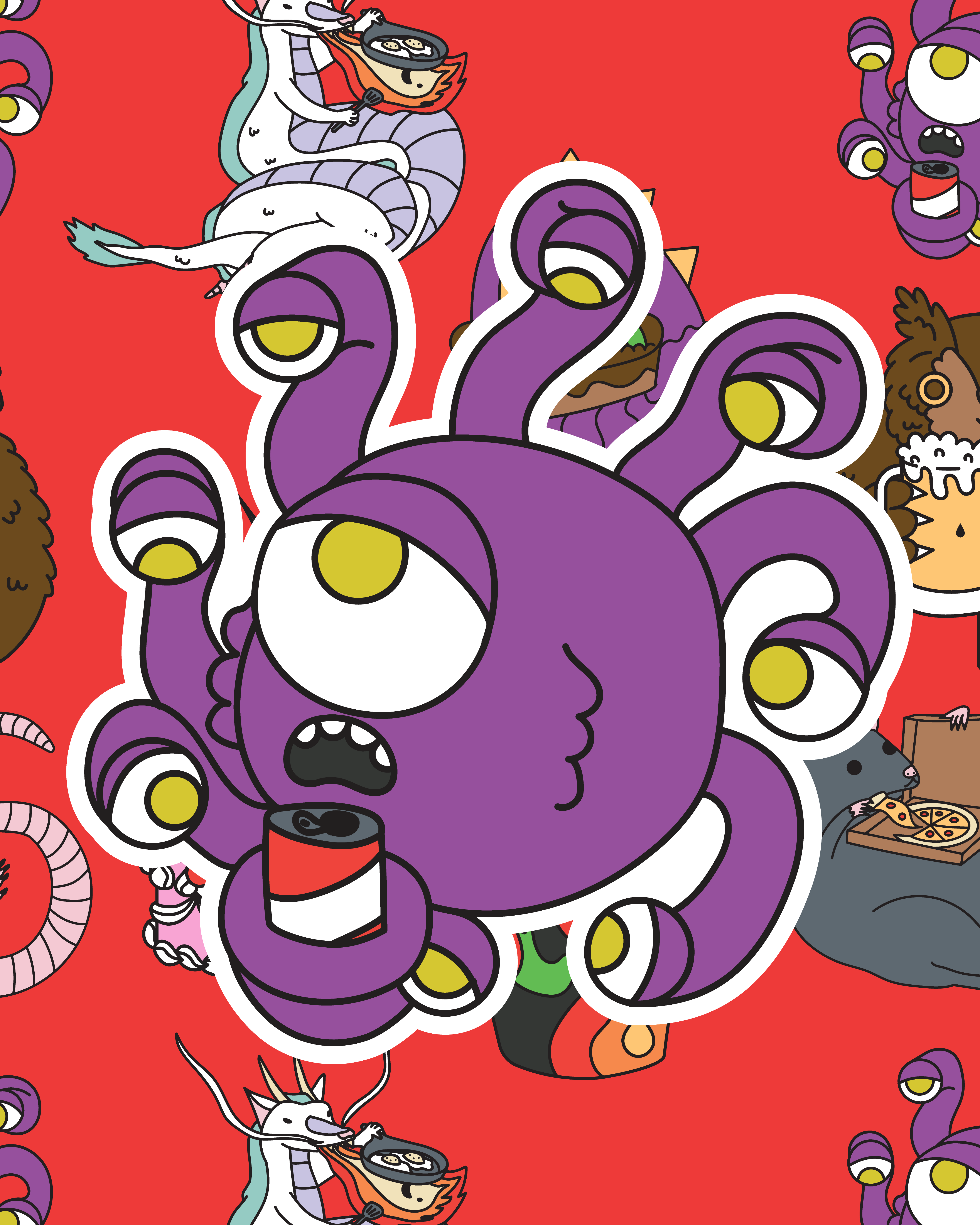 Monster Manual Munchies Kickstarter Stickers