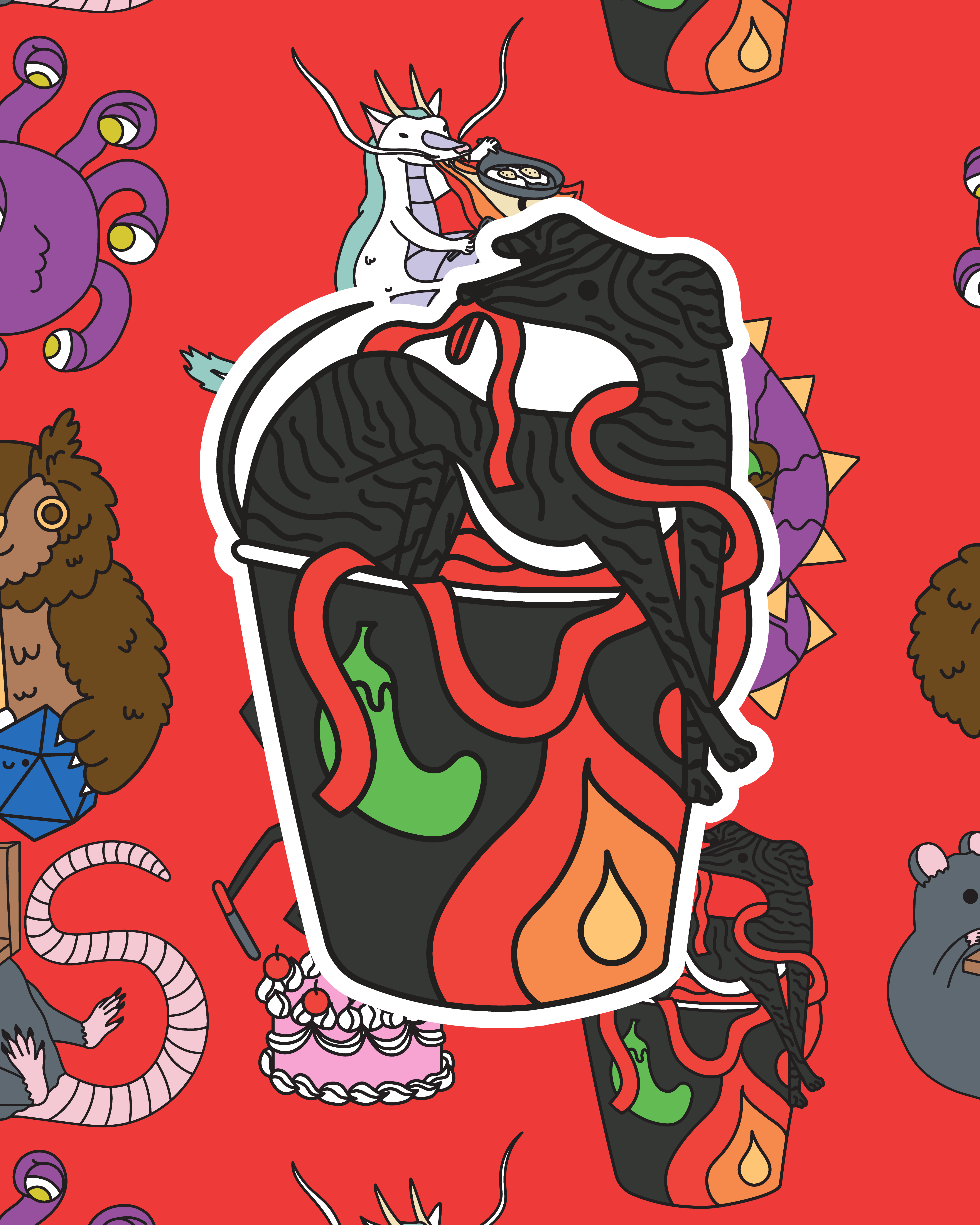 Monster Manual Munchies Kickstarter Stickers