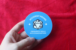 Accident Prone D20 Sticker