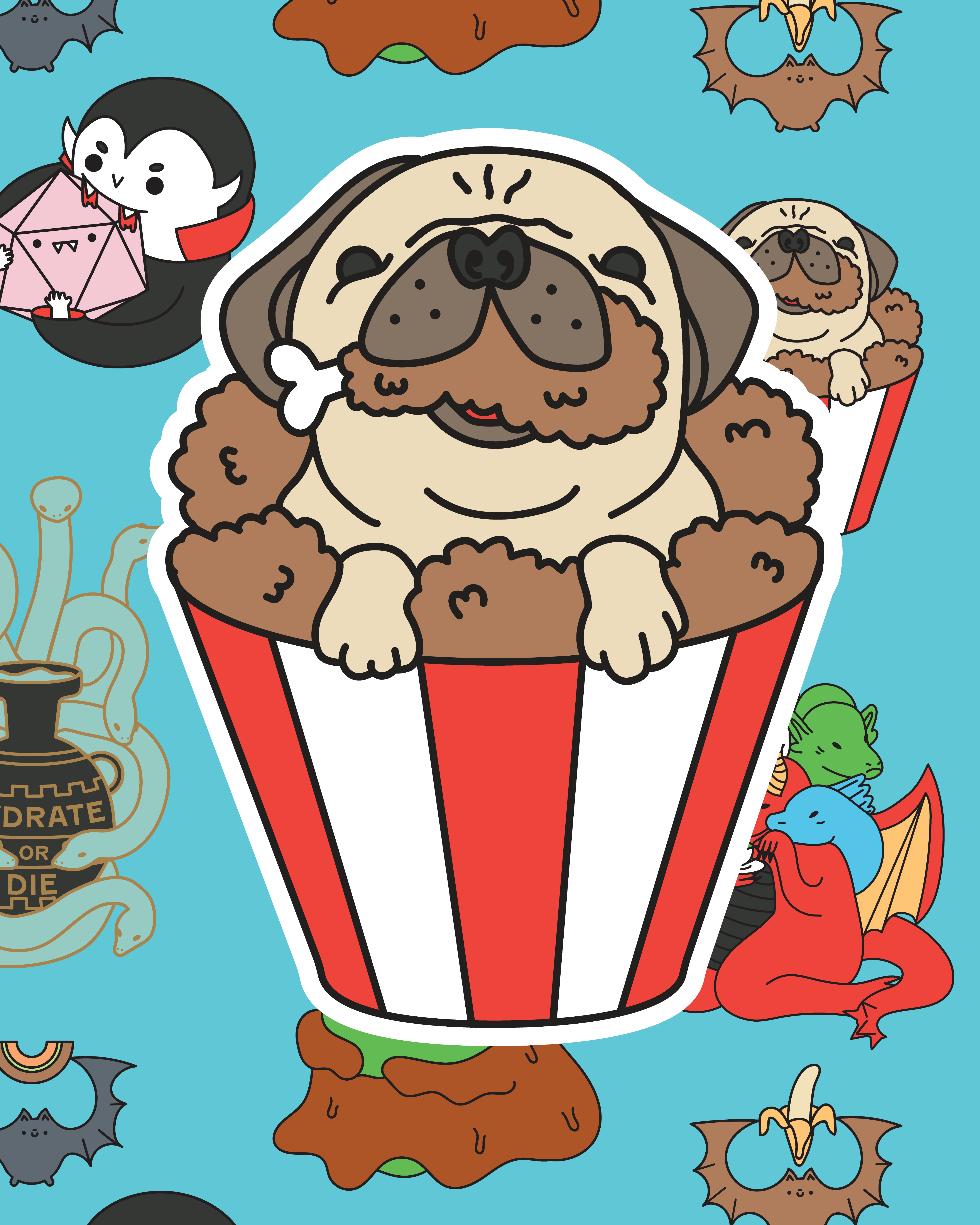 Monster Manual Munchies Kickstarter Stickers