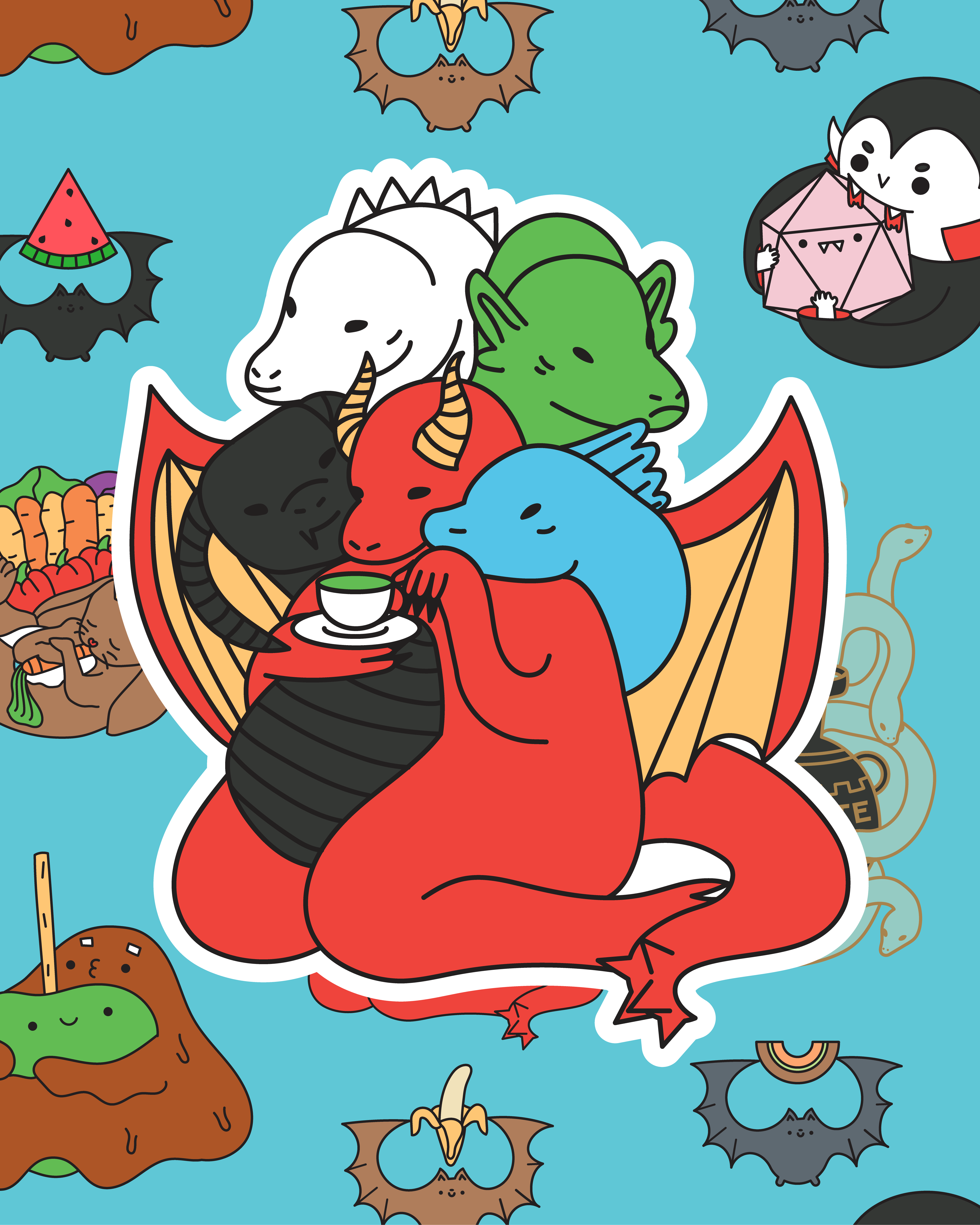 Monster Manual Munchies Kickstarter Stickers