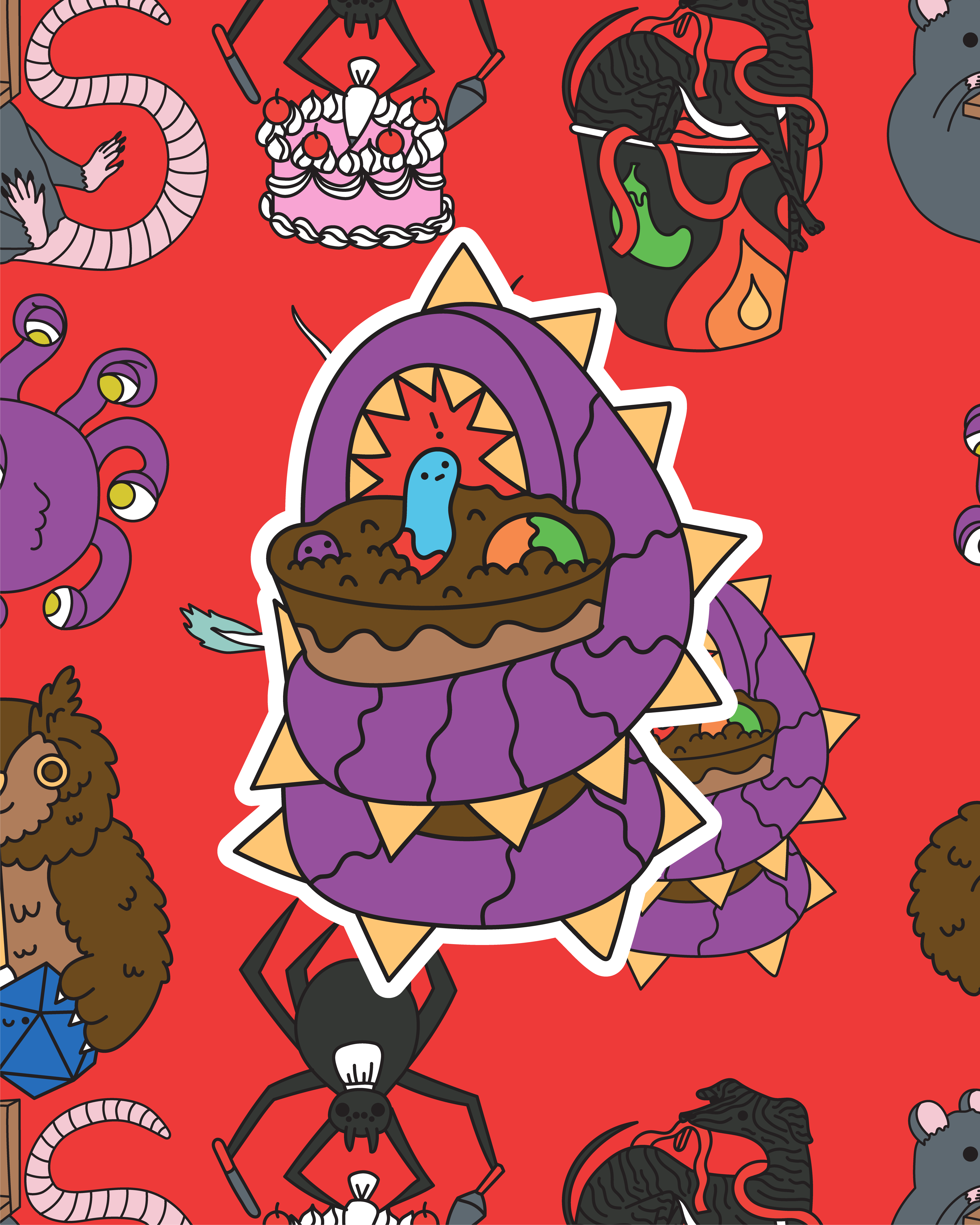 Monster Manual Munchies Kickstarter Stickers