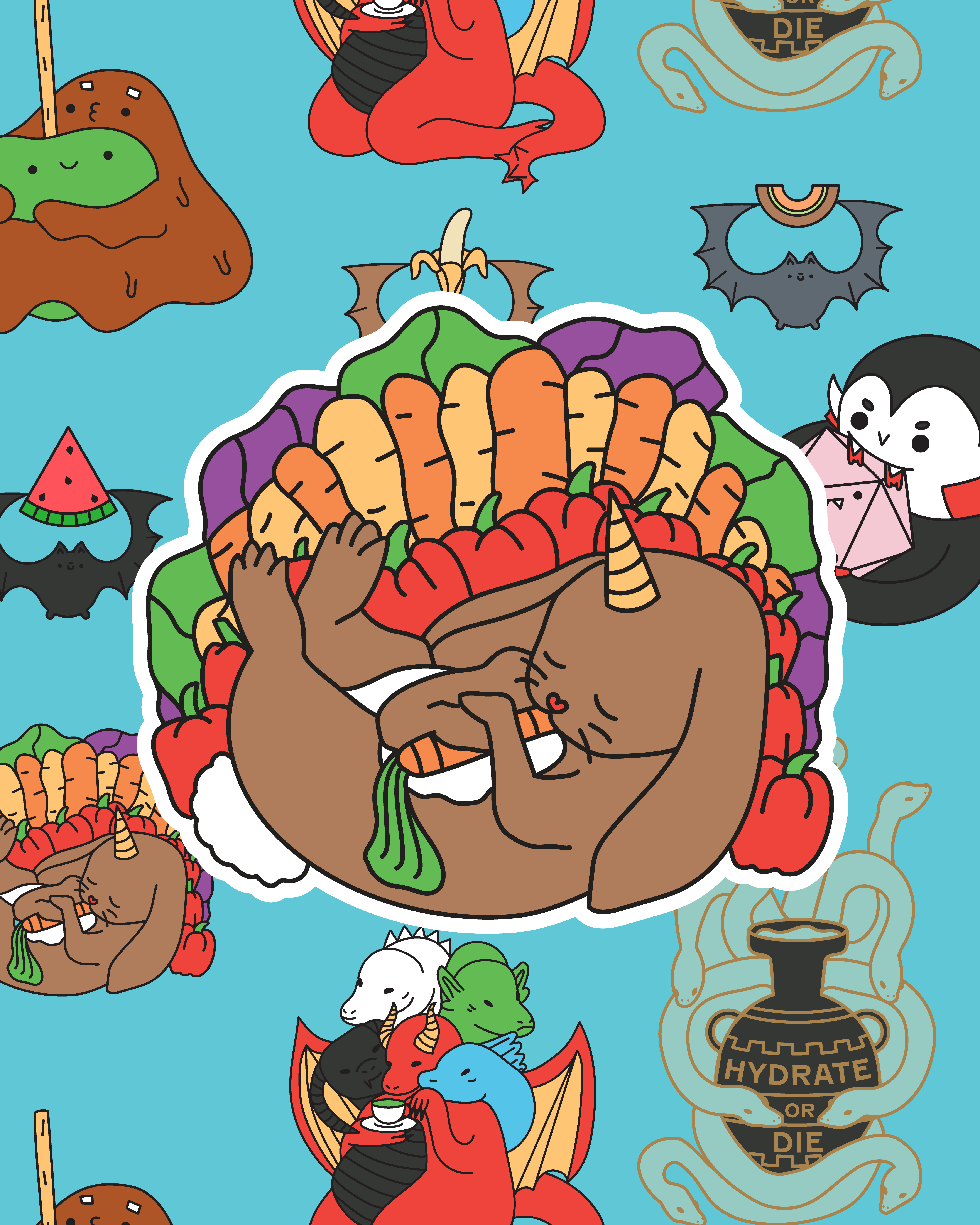 Monster Manual Munchies Kickstarter Stickers