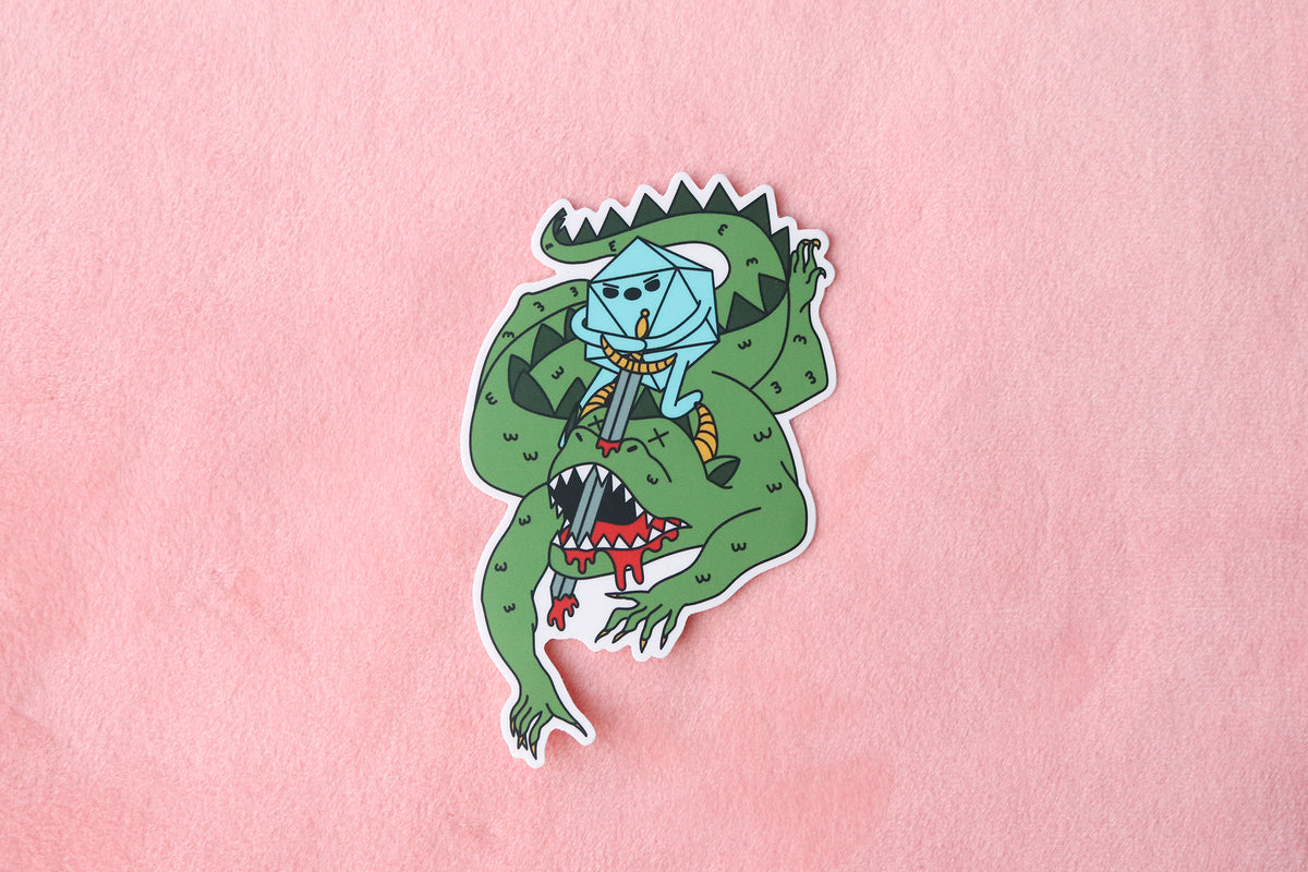 Monster Killer Dice Buddy Sticker