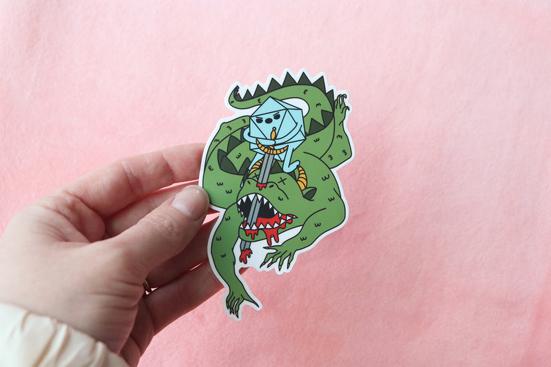 Monster Killer Dice Buddy Sticker