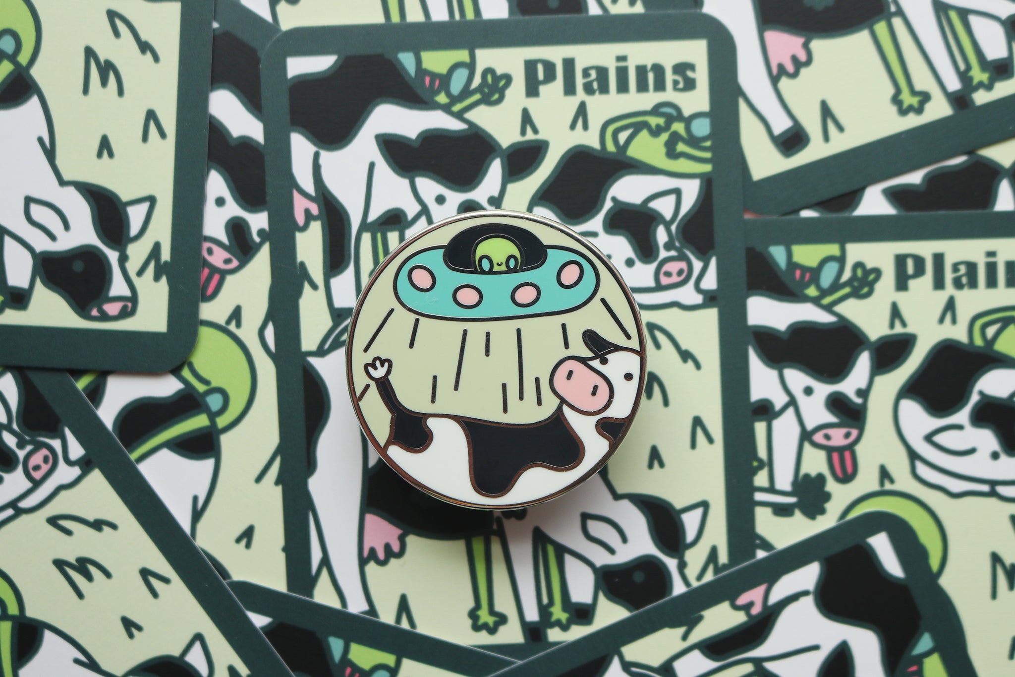 Alien Abduction Enamel Pin