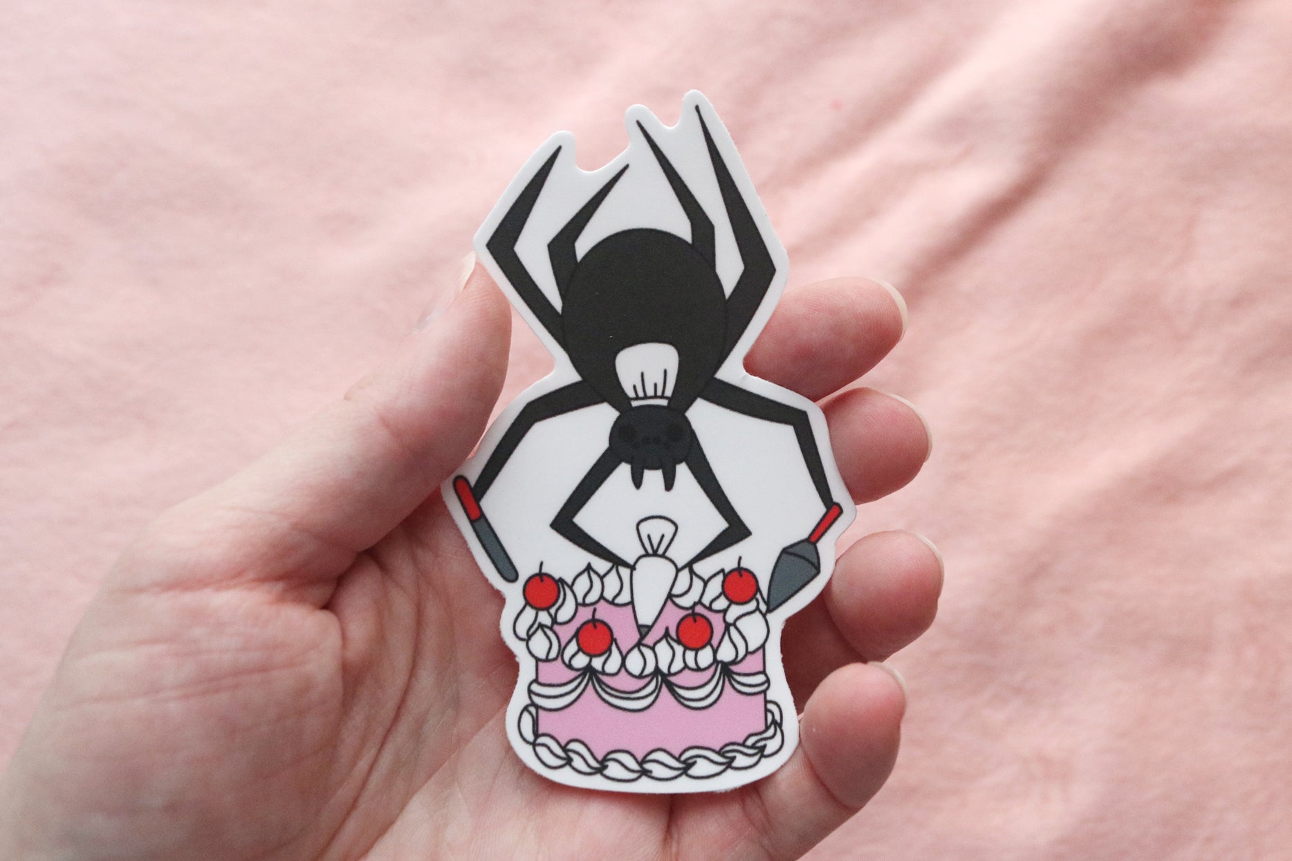 Cake Baking Spider Sticker