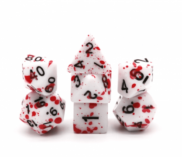 Blood Splatter RPG Dice Set