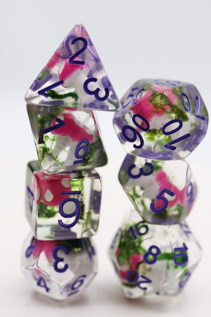 Fantasy Forest Mushrooms RPG Dice Set