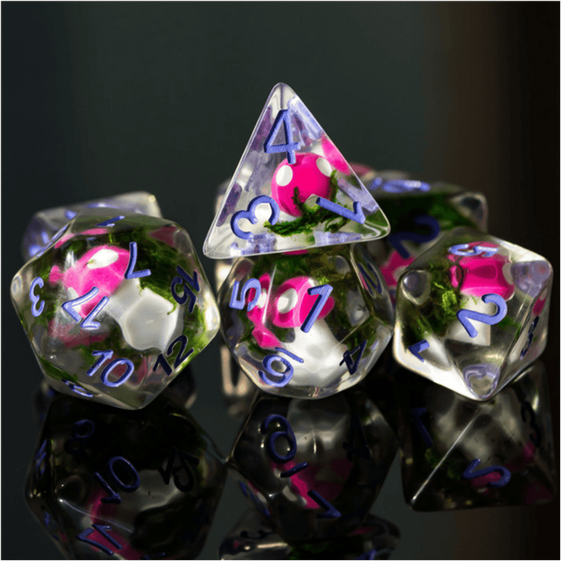 Fantasy Forest Mushrooms RPG Dice Set