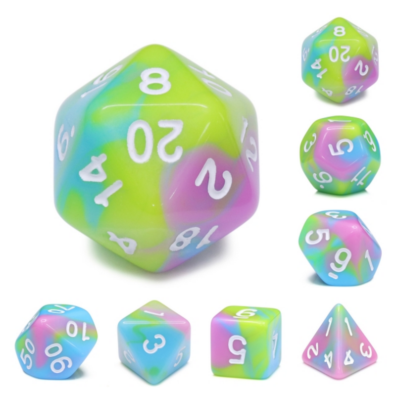 Pastel Punk RPG Dice Set