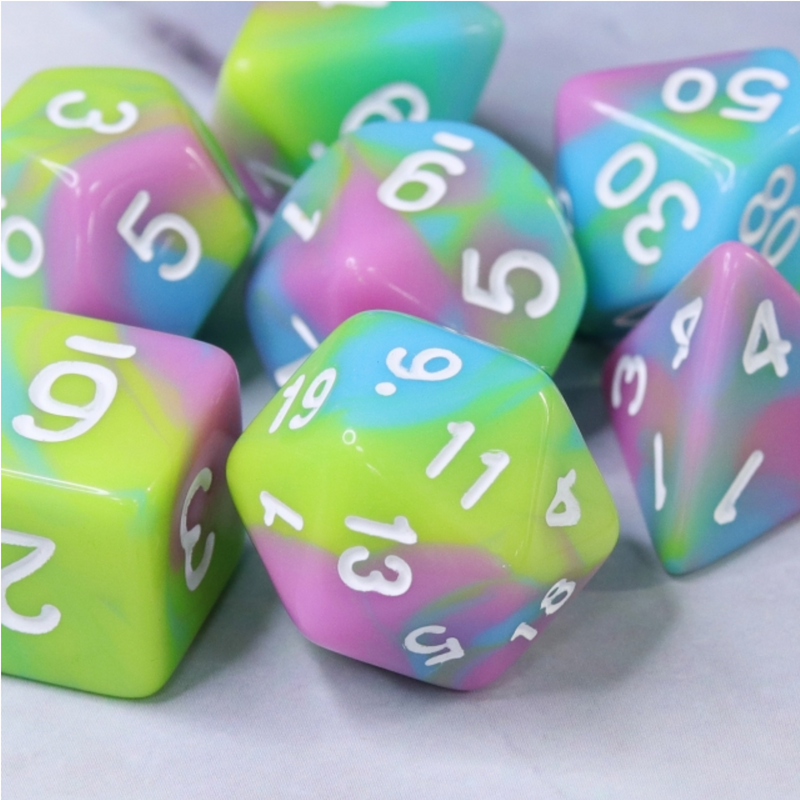 Pastel Punk RPG Dice Set