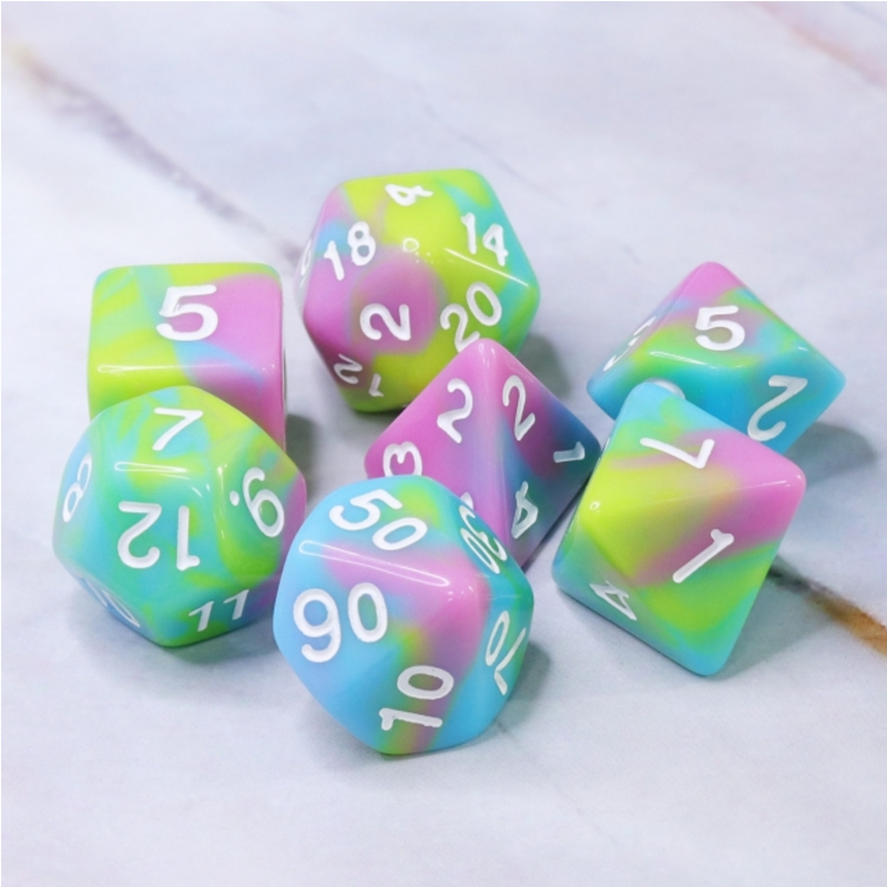 Pastel Punk RPG Dice Set