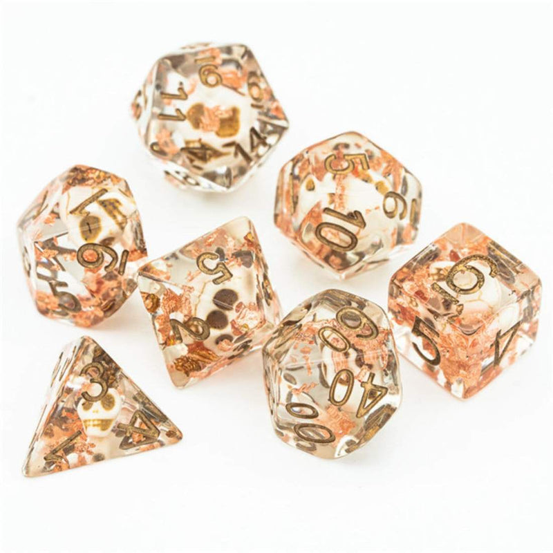Skull and Copper Foil Dice Set