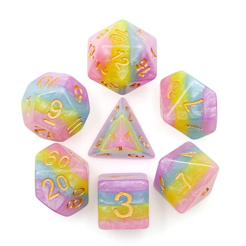 Pastel Rainbow RPG Dice Set