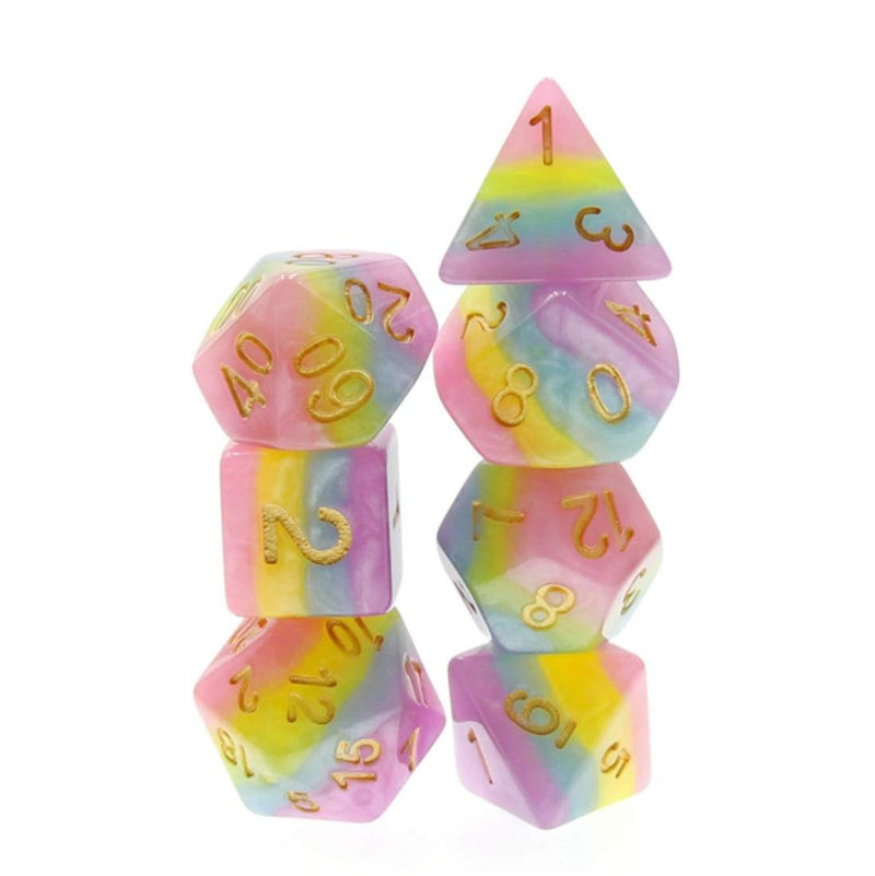 Pastel Rainbow RPG Dice Set