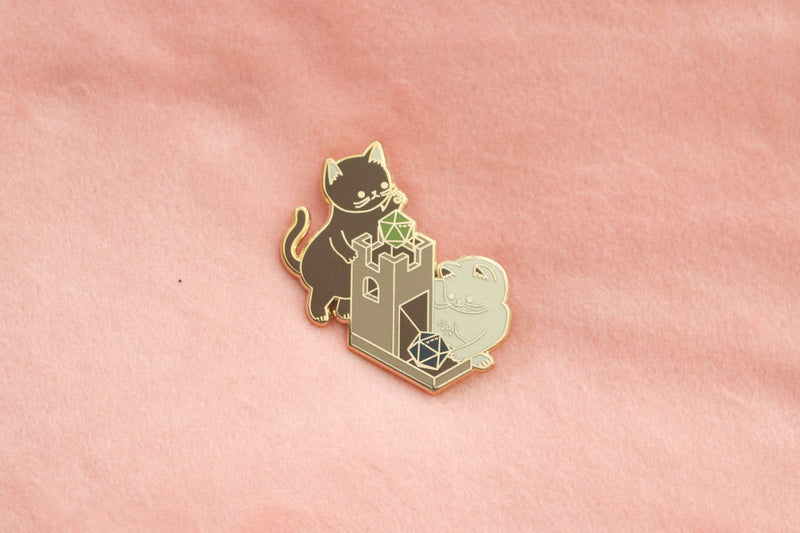 Cat Tower Enamel Pin