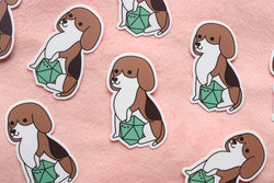 Beagle D20 Dice Buddy Stickers