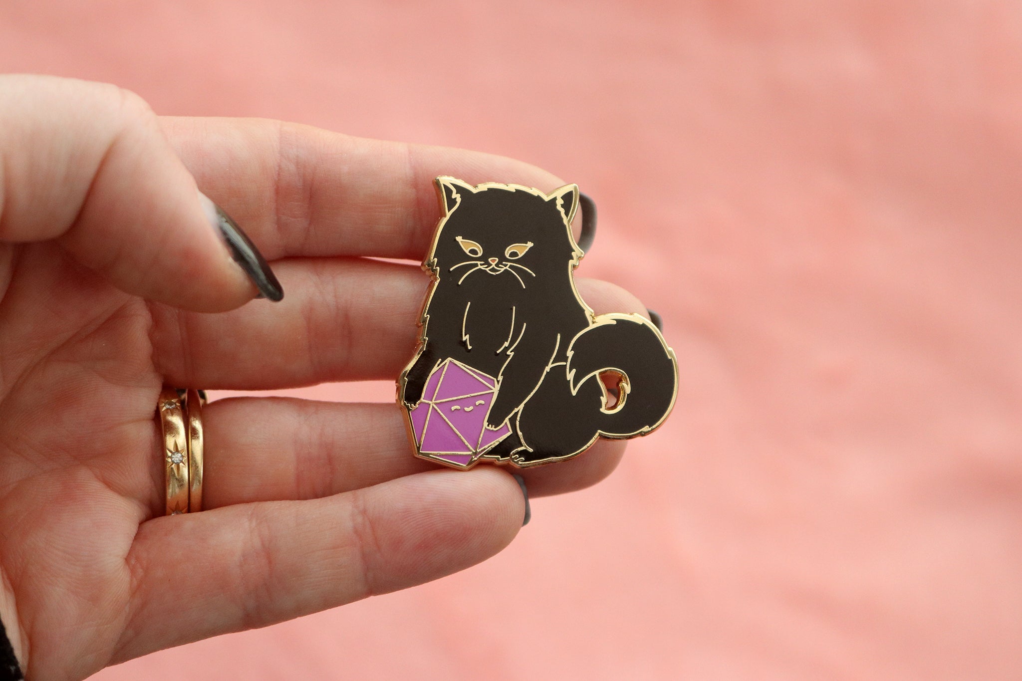 Persian D20 Dice Buddy Enamel Pin