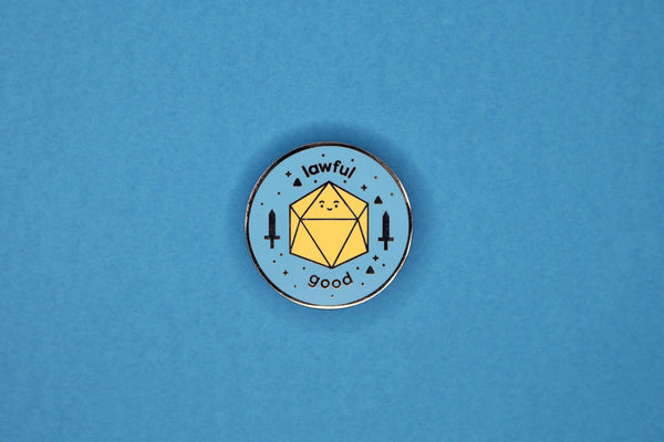 Blue and Yellow Lawful Good Pin