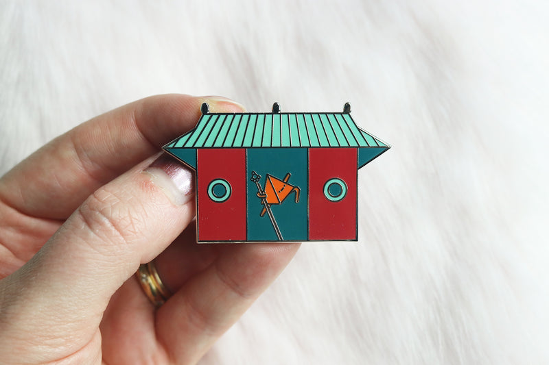 Orange Monk Hard Enamel Pin