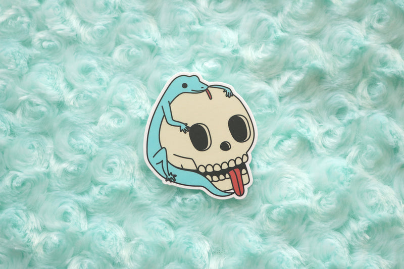 Skull and Lizard Sticker