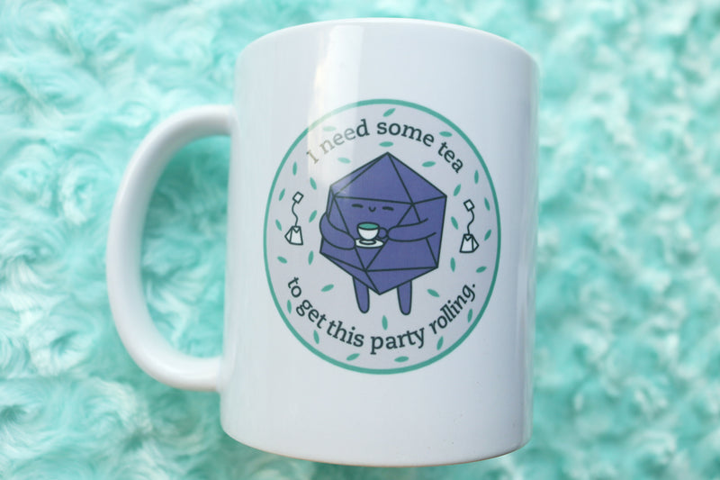 Tea Drinking D20 Ceramic Mug